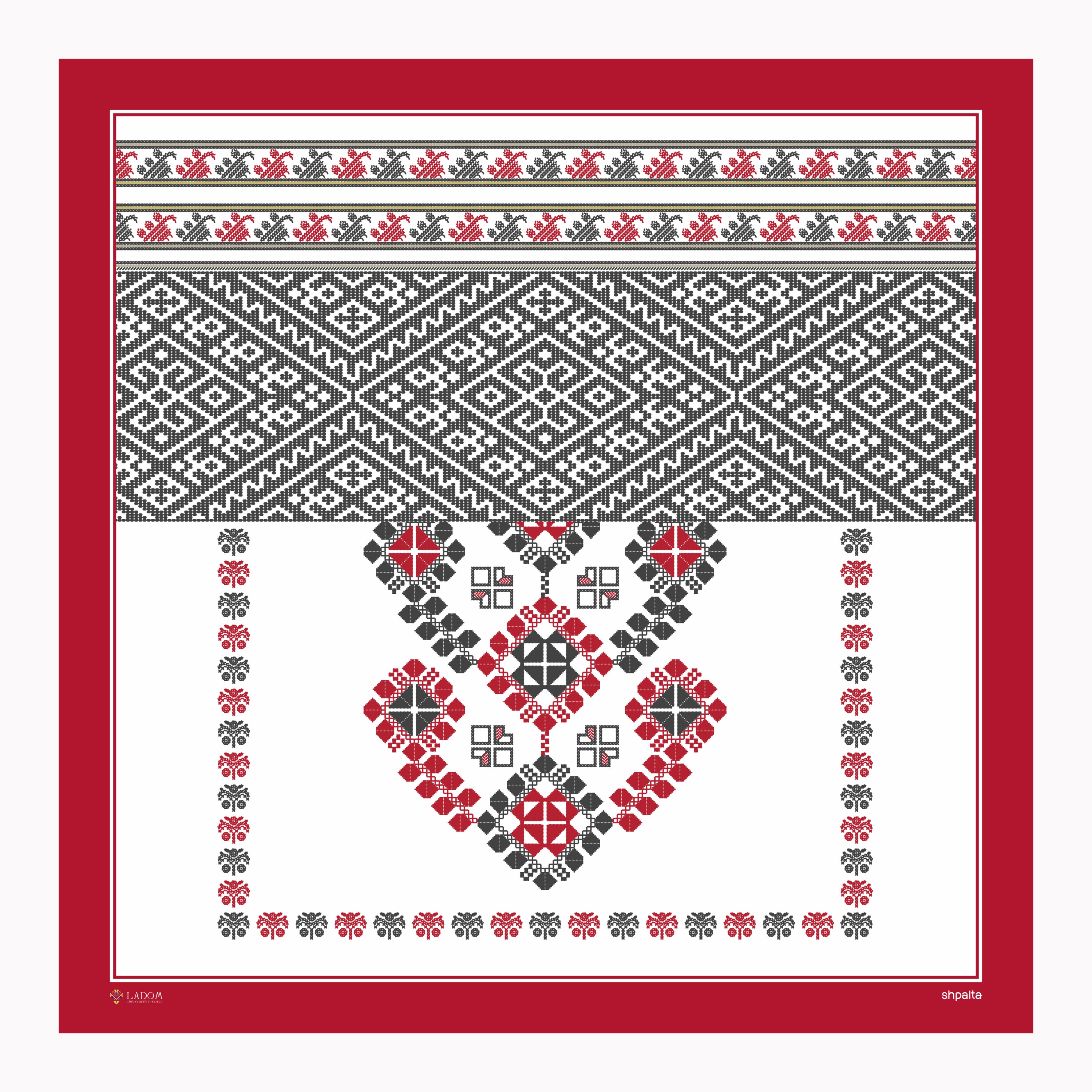 Червона Хустина «Дерево Життя»